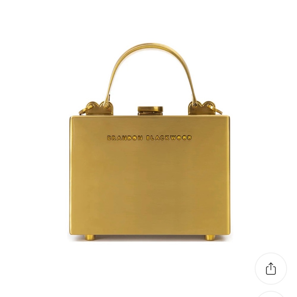 Brandon Blackwood Mini Kendrick Trunk in Gold Metal